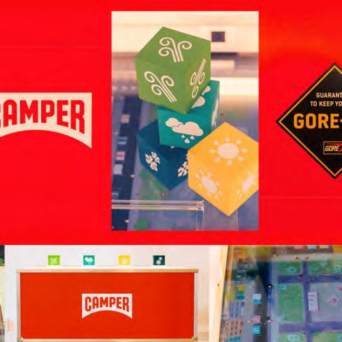 Camper · GORE-TEX · Mesa interactiva